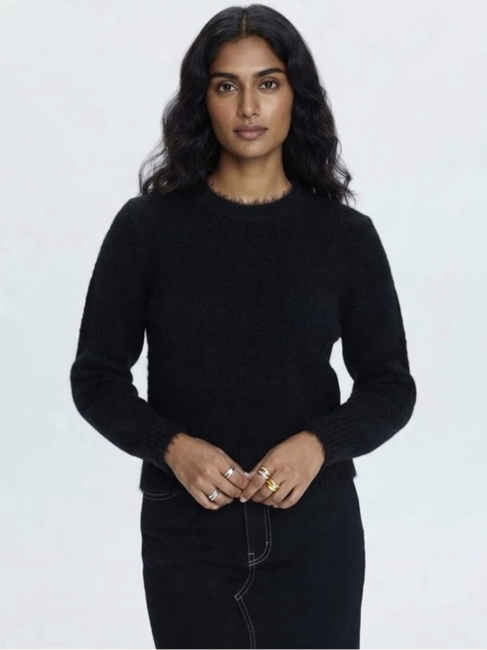Pistola Colette Black Fuzzy Sweater